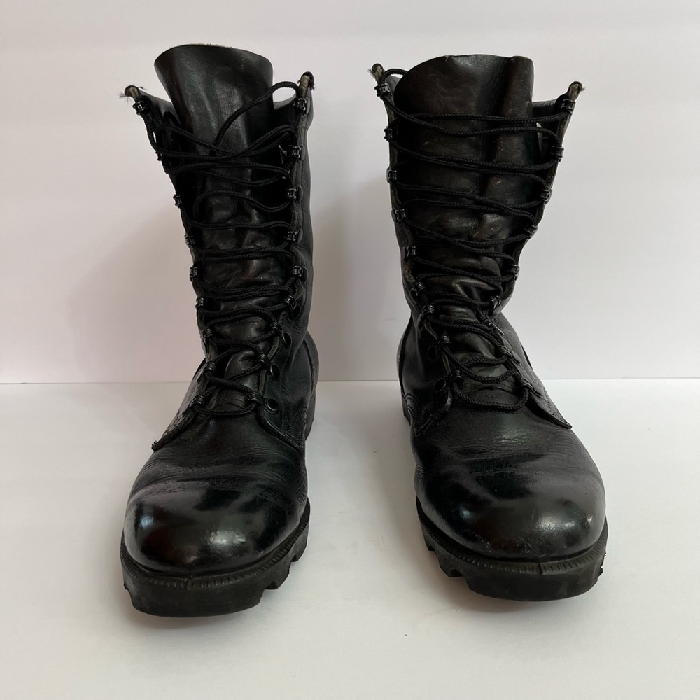 Vintage Black Leather Combat RO Search Boots